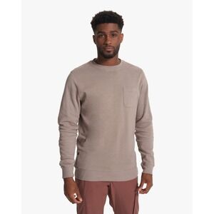 Vuori Jeffreys Pullover Sweatshirt Walnut Heather Crewneck Men's Small